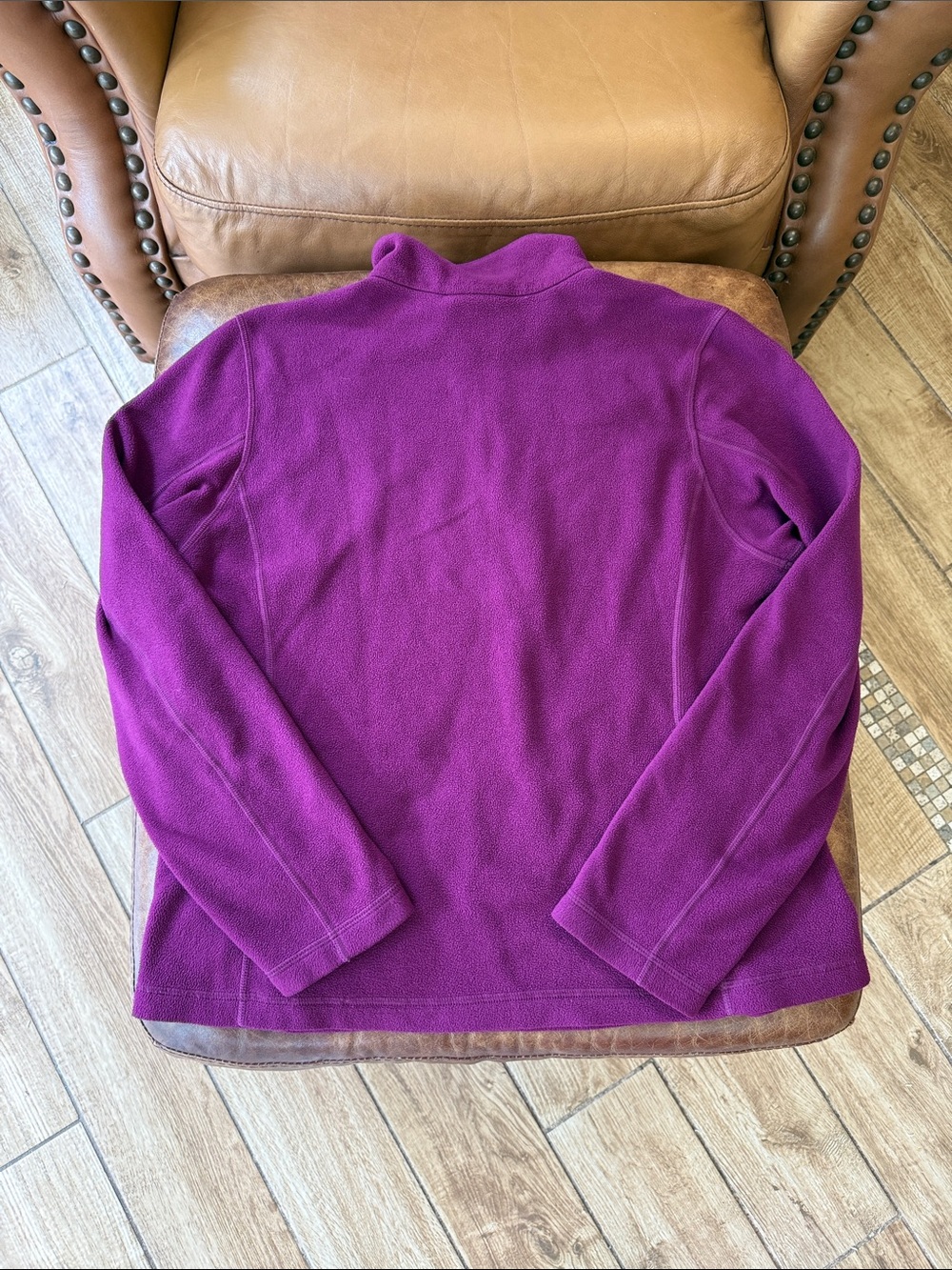 Women’s Patagonia Micro D 1/4-Zip Pullover Sz Violet Purple Red - Picture 4 of 7